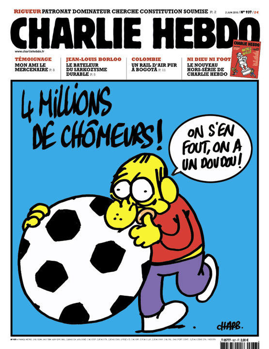 ATENTAT LA CHARLIE HEBDO. Revista criticase dur și Cupa Mondială: "Fotbalul, un mijloc de a spăla banii murdari ai mafiei globale!”