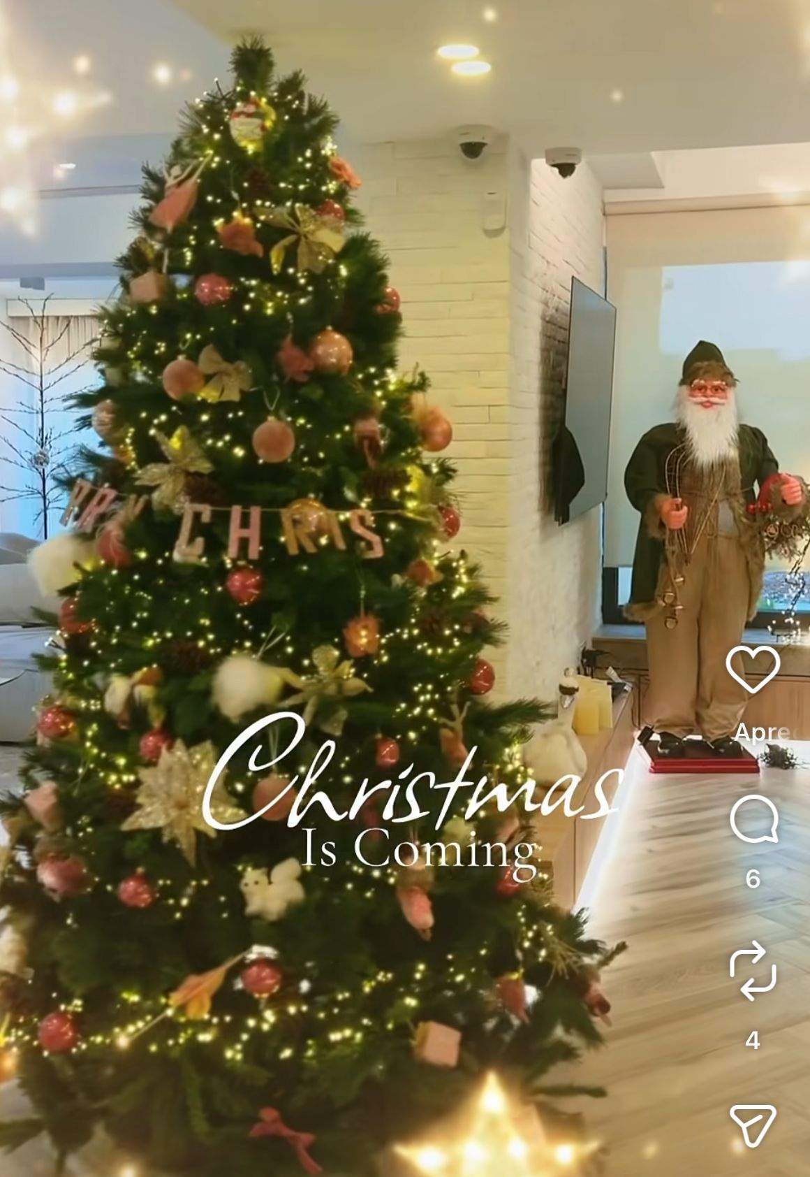 Imagini cu casa Andreei Bănică, împodobită de Crăciun. Cum arată curtea decorată cu sute de luminițe