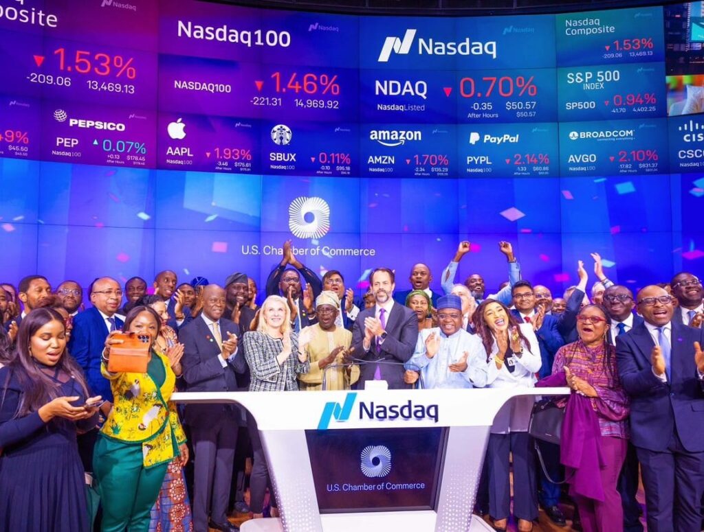 Tinubu rings bell at NASDAQ [Presidency]