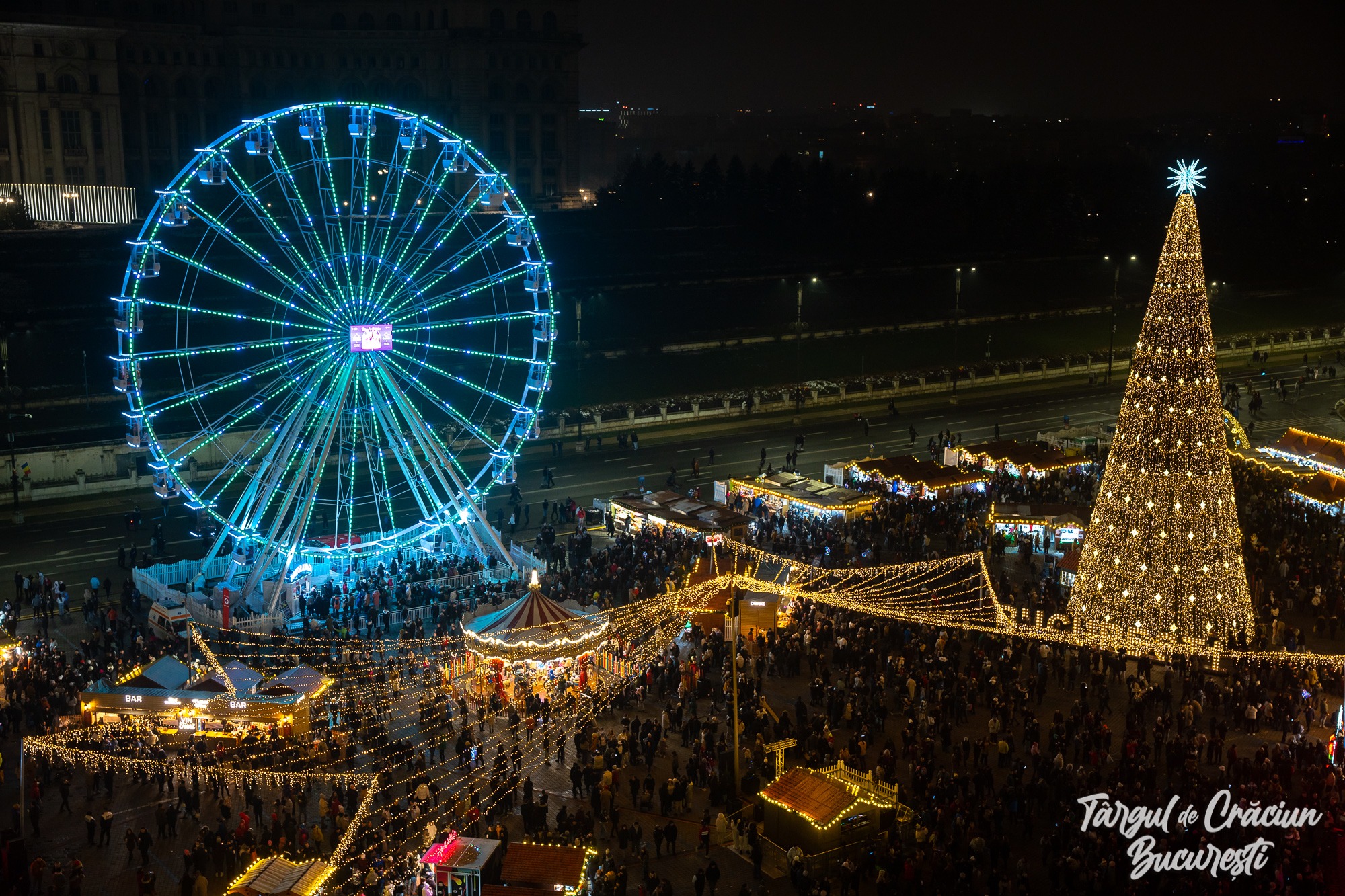 Târgul de Crăciun București 2024. Cel mai mare târg din România: peste 130 de căsuțe, roată panoramică, trenuleț, carusel, concerte și multe spectacole