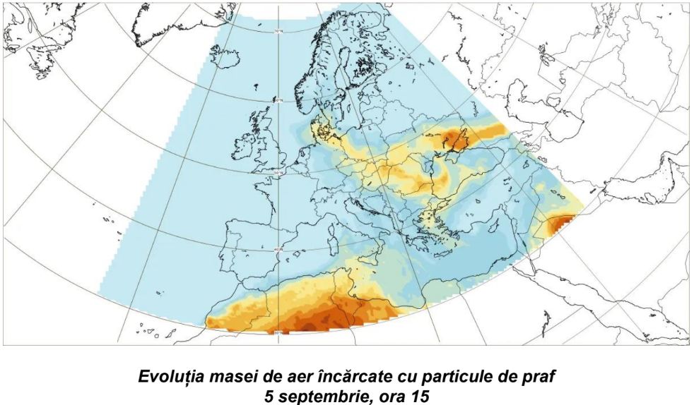 Un val de praf venit din deșertul Karakum ajunge azi în România. Ce regiuni vor fi afectate