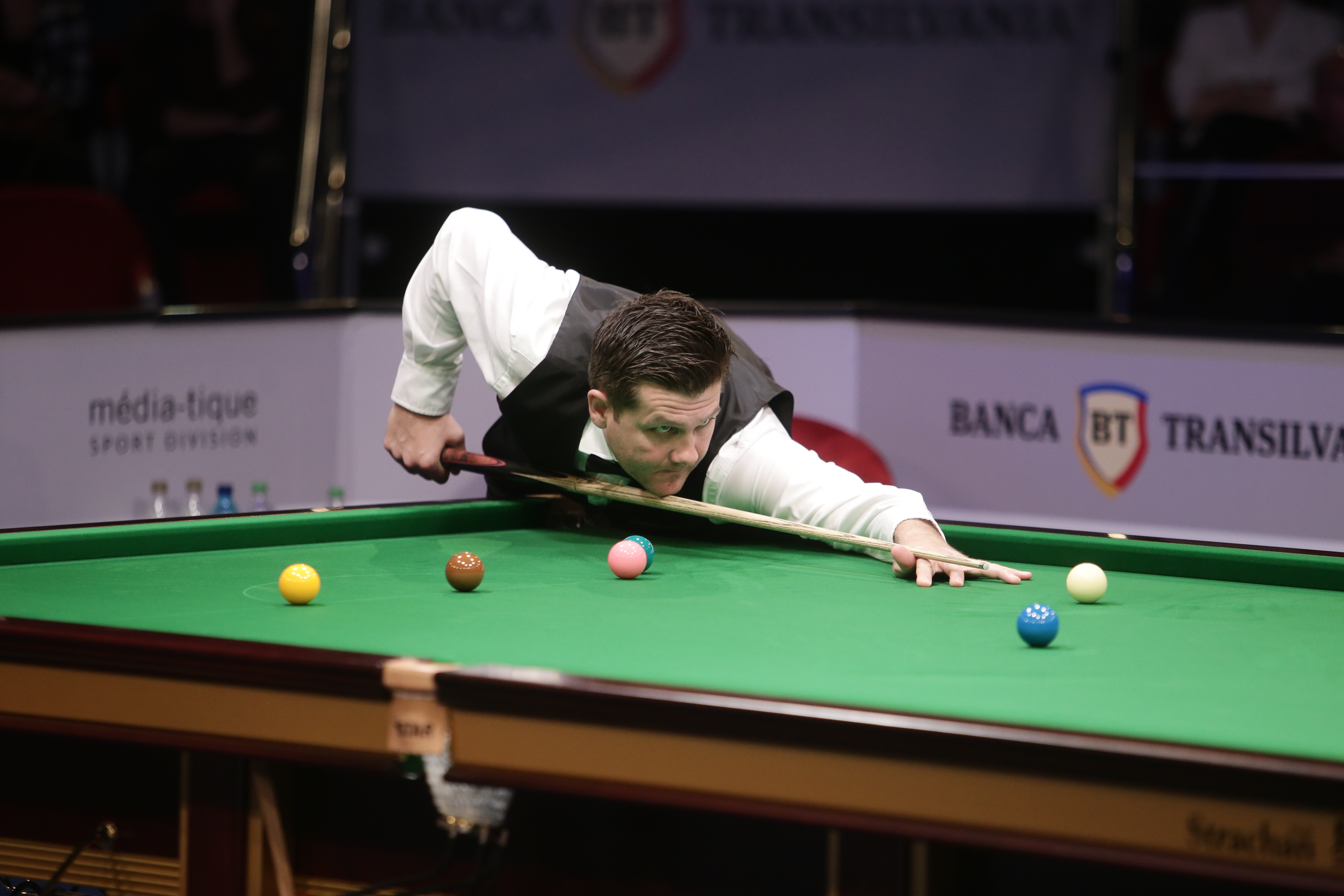 Cele mai bune imagini de la victoria lui Ryan Day în finala cu Stuart Bingham, de la Romania Snooker Masters 2018 / FOTO