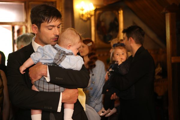 Imagini emoționante de la botezul băiețelului Adelei Popescu