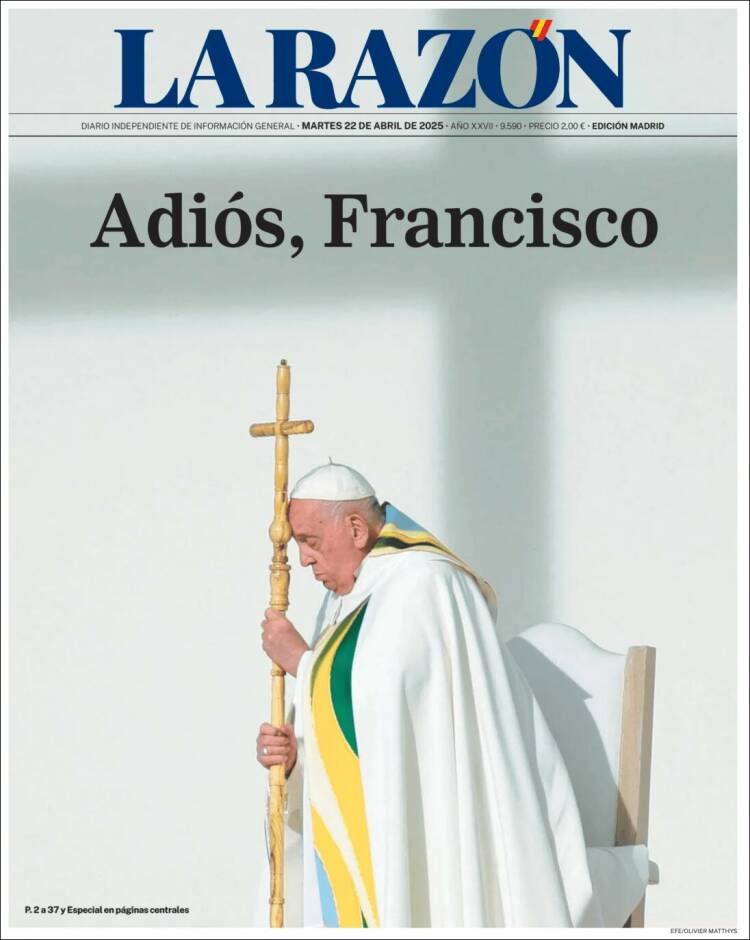 Titluri uriașe și imagini emoționante: cum au anunțat marile ziare ale lumii moartea Papei Francisc