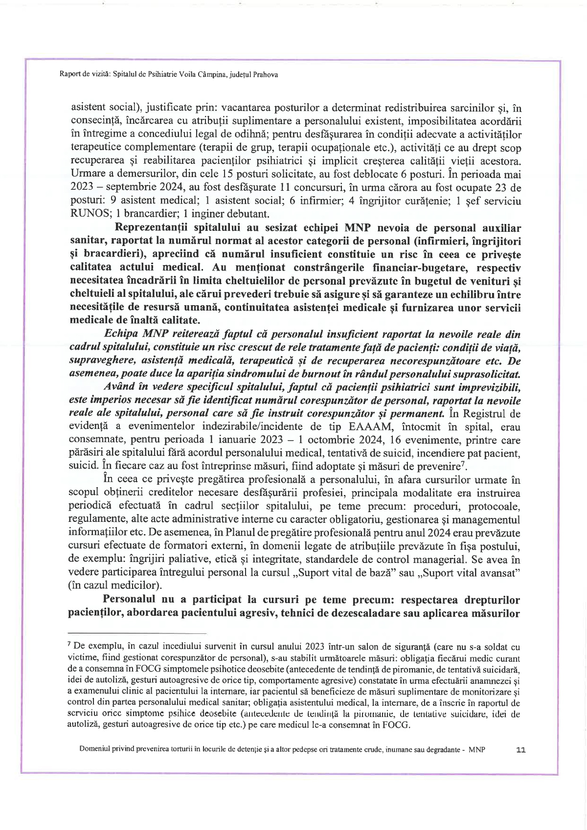 Raport al Avocatului Poporului despre Spitalul de Psihiatrie Voila: Pacienți legați cu orele, saloane folosite ca și celule de detenție, tragedia de la „Supraveghere” 