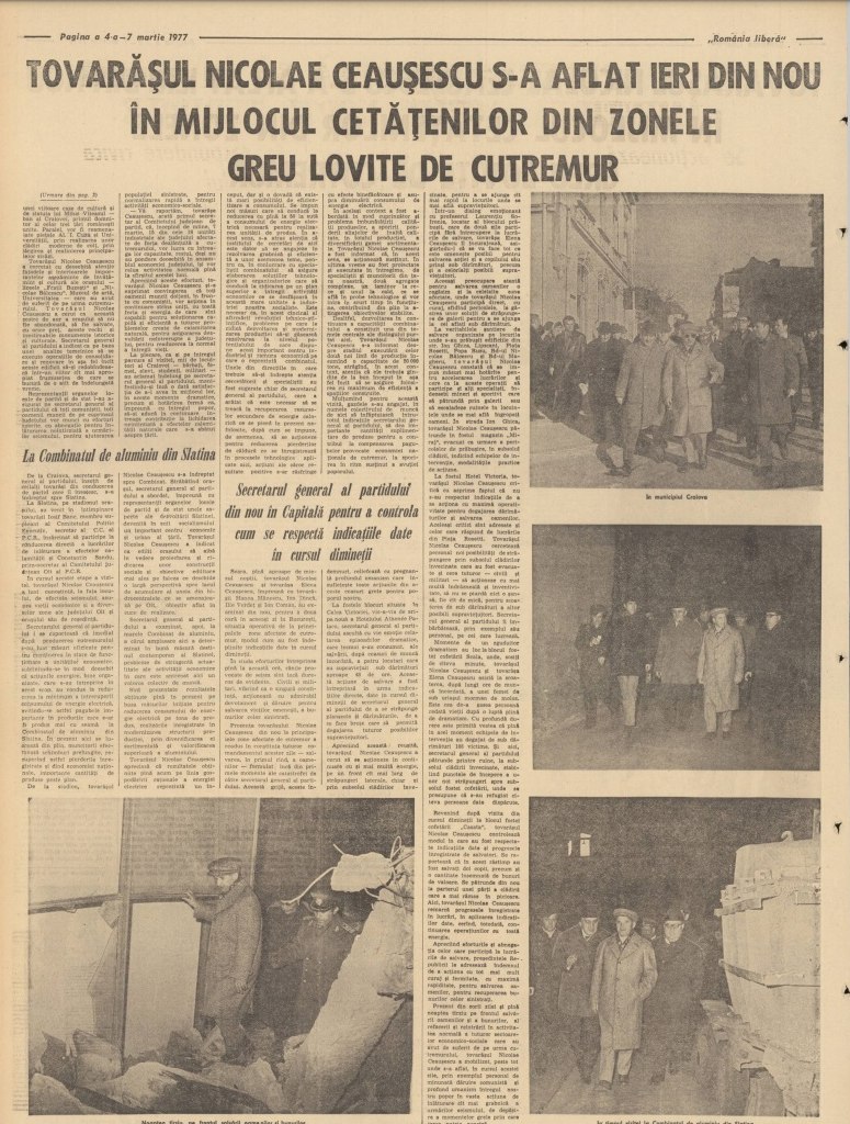 47 de ani de la cutremurul din 1977. Ce scria presa vremii despre cel mai distructiv seism de pe teritoriul României