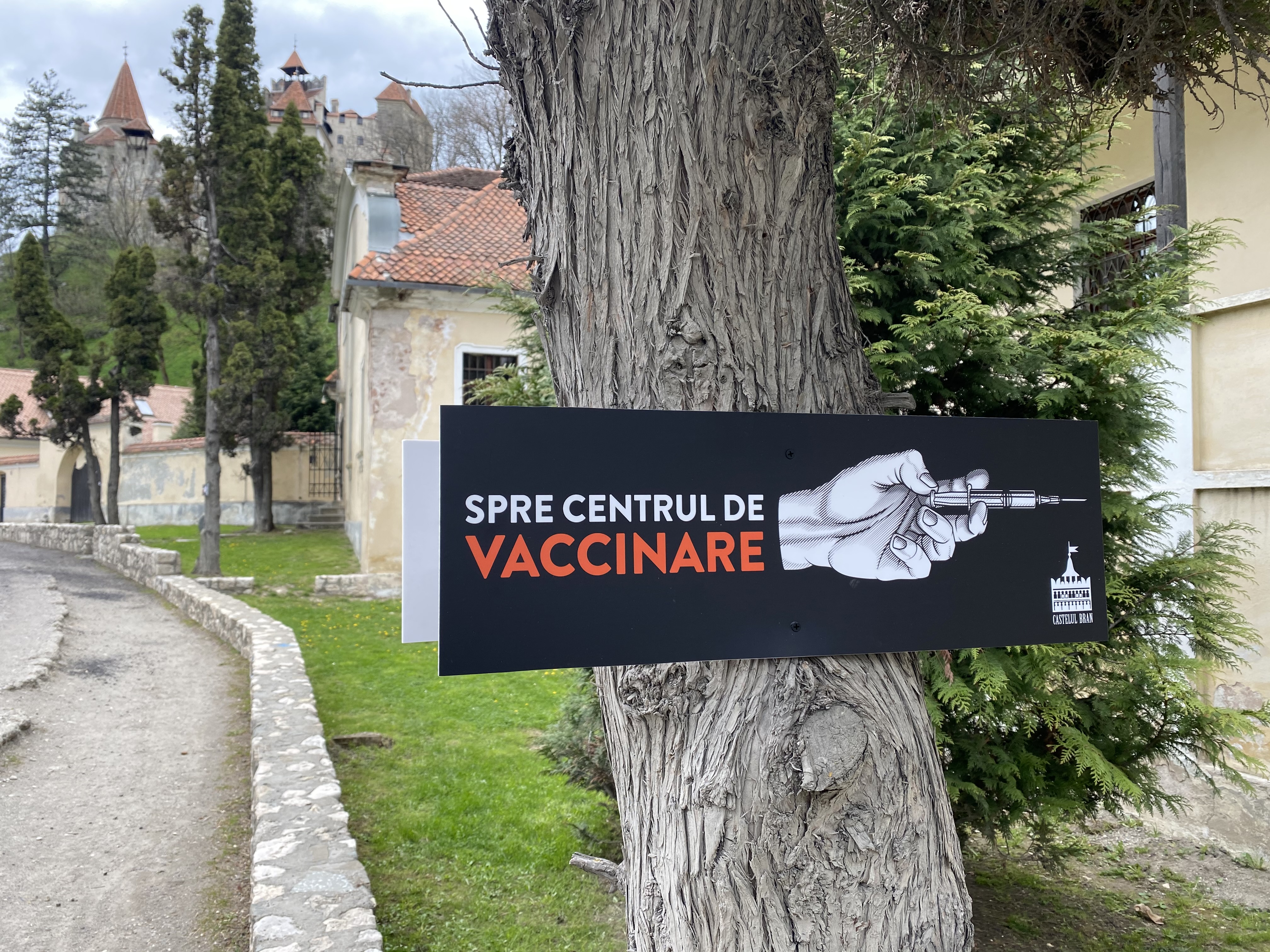 Cum decurge vaccinarea la Castelul Bran. Mai mulți turiști străini, printre cei imunizați