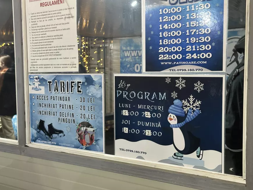 Cât costă biletul de intrare și închirierea patinelor la Târgul de Crăciun din București, de la Hala Laminor