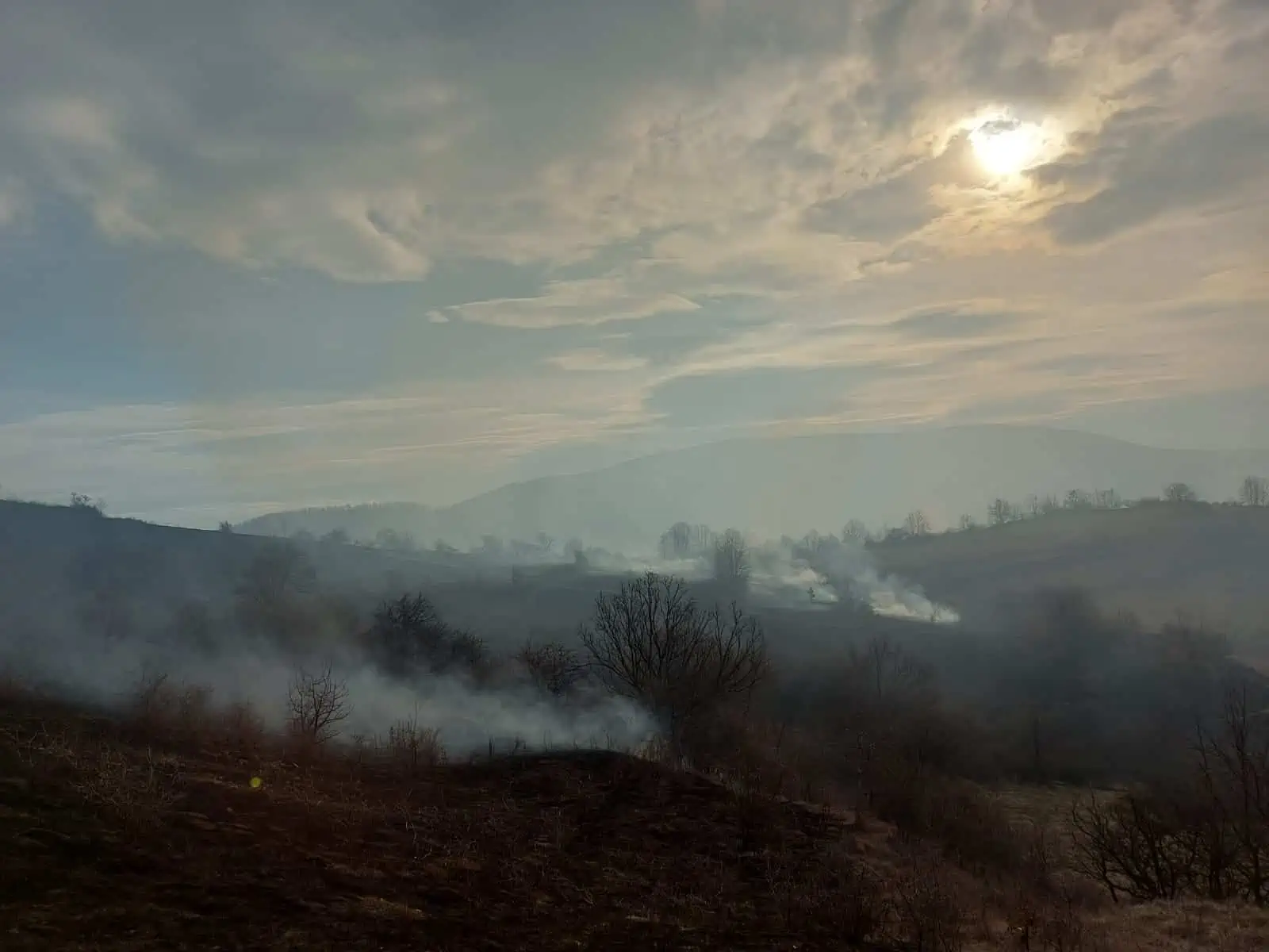 Incendiu în Cheile Vălișoarei din județul Alba, arie naturală protejată