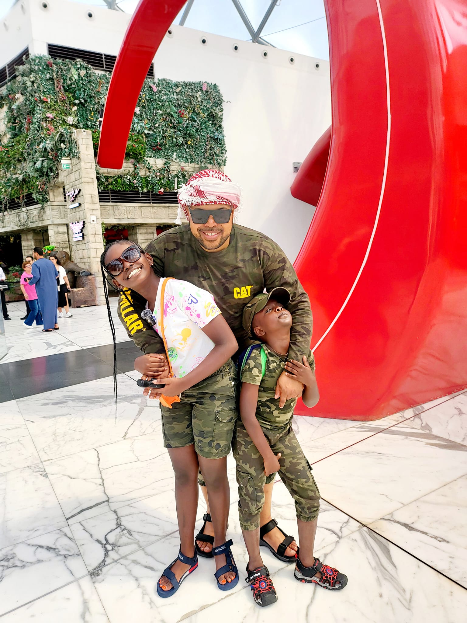 Betty Bayo's husband Hiram Gitaua and their children