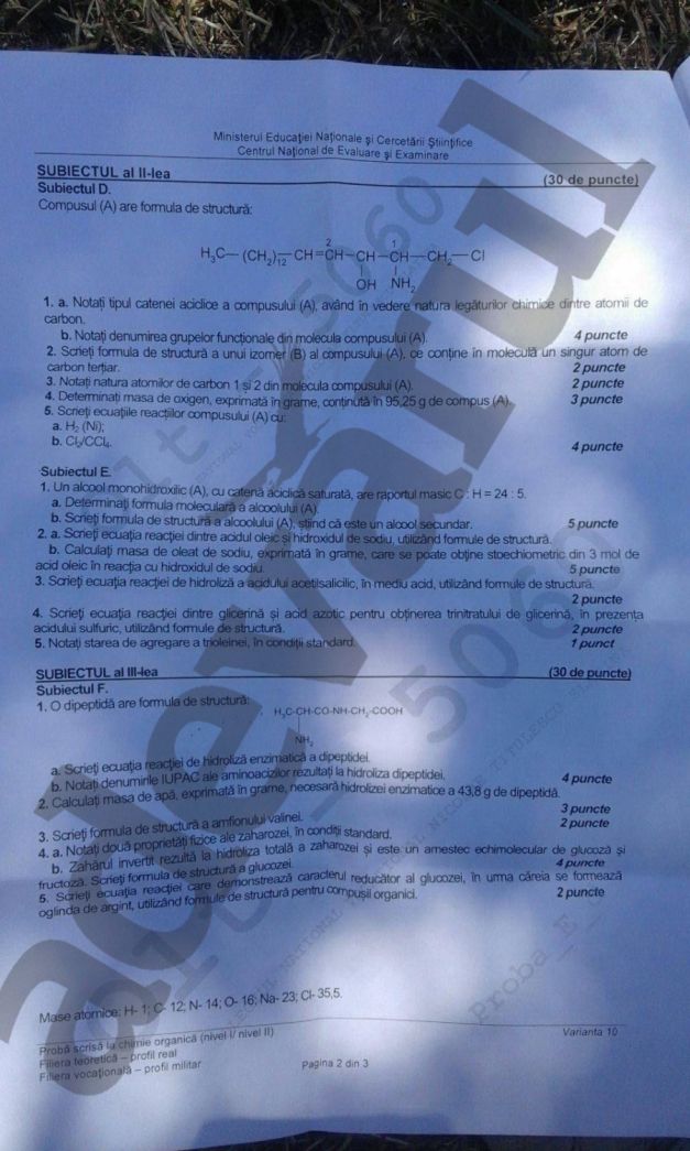 BACALAUREAT 2016. SUBIECTE ȘI BAREM EDU.RO. Ce subiecte au avut de rezolvat elevii