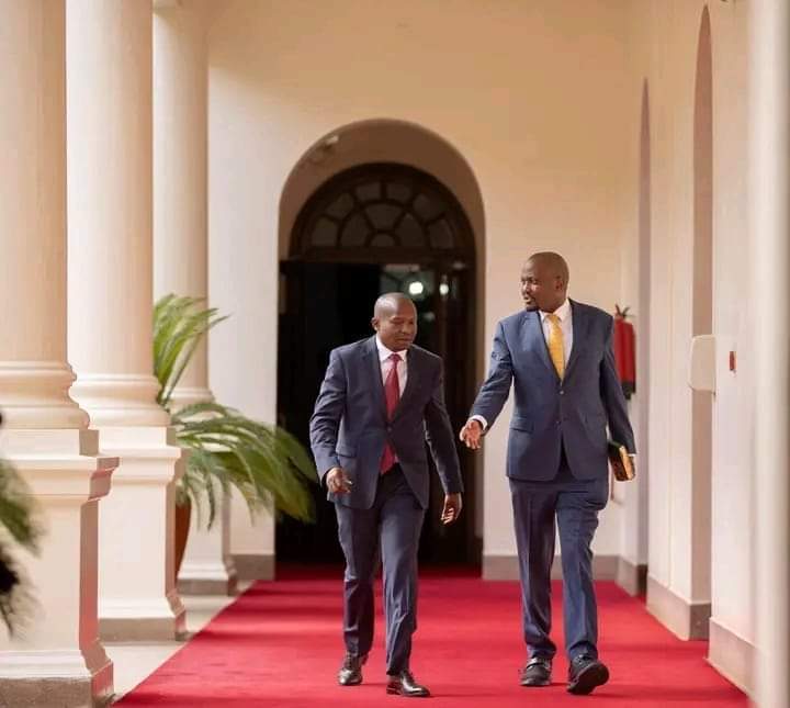 File image of Moses Kuria with Abraham Kithure Kindiki