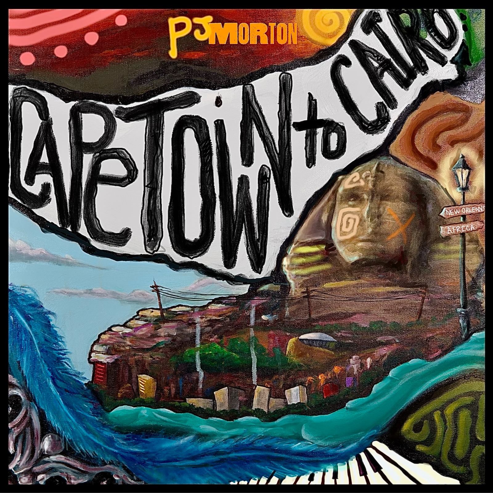 The art work for PJ Morton's 'Cape Town to Cairo'
