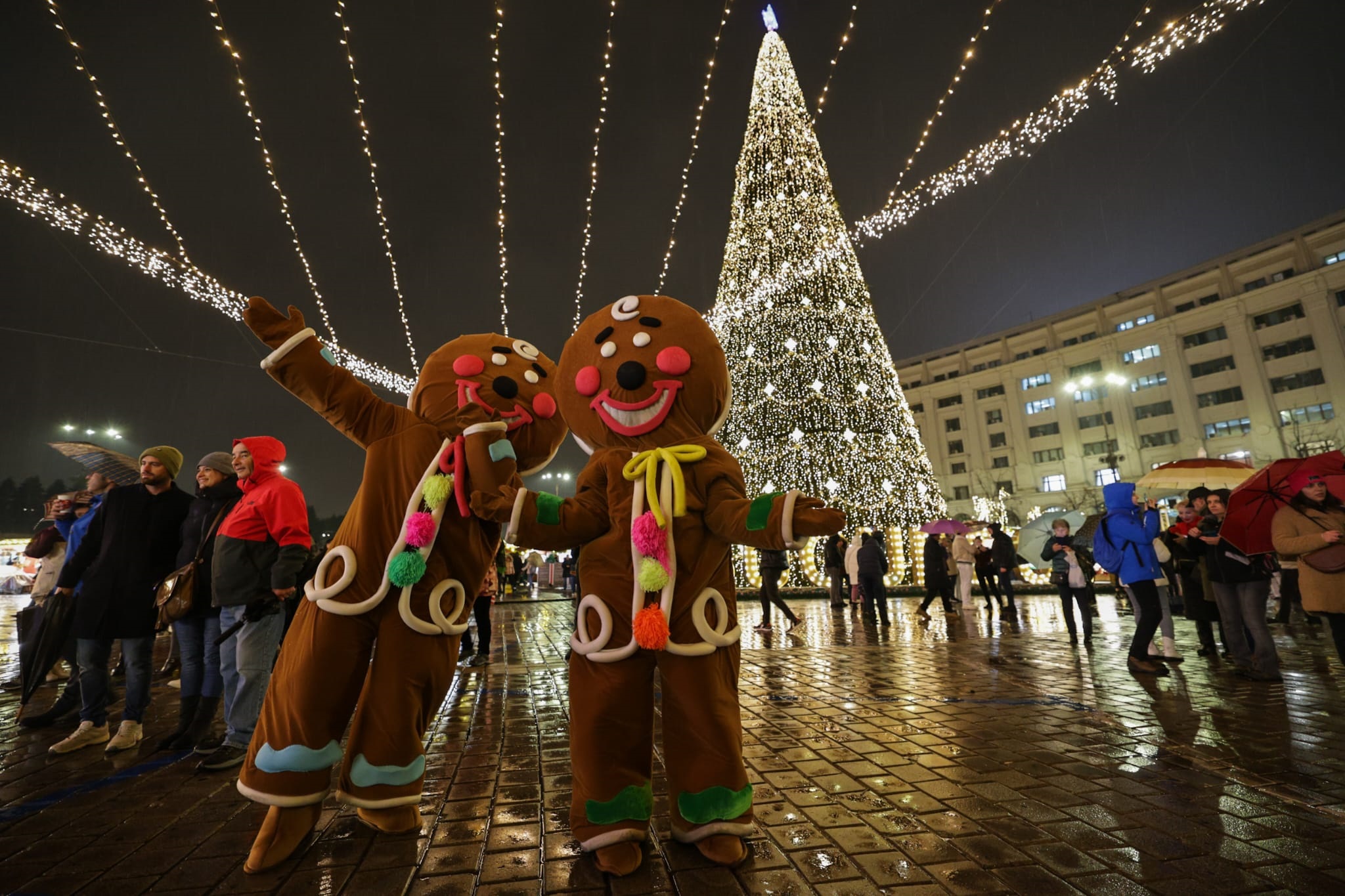 Cât costă pomana porcului și pastrama la Târgul de Crăciun organizat în Piața Constituției din București