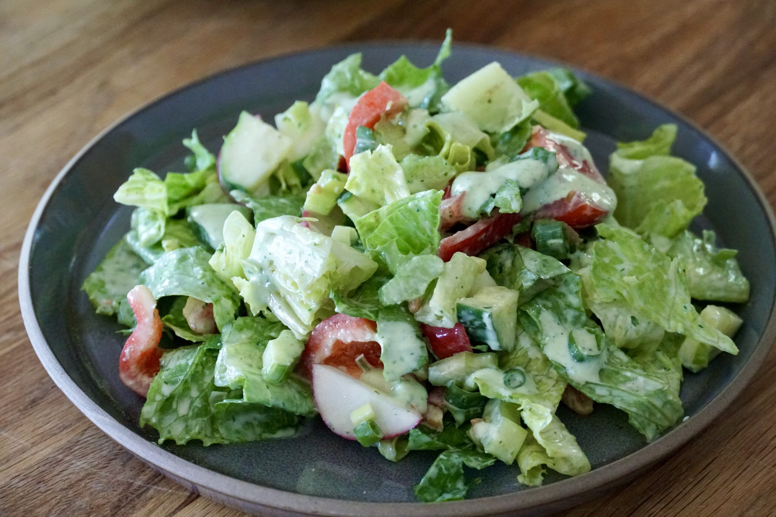 Healthy salad is better for women dealing with fibroids. [Weekend at the Cottage]