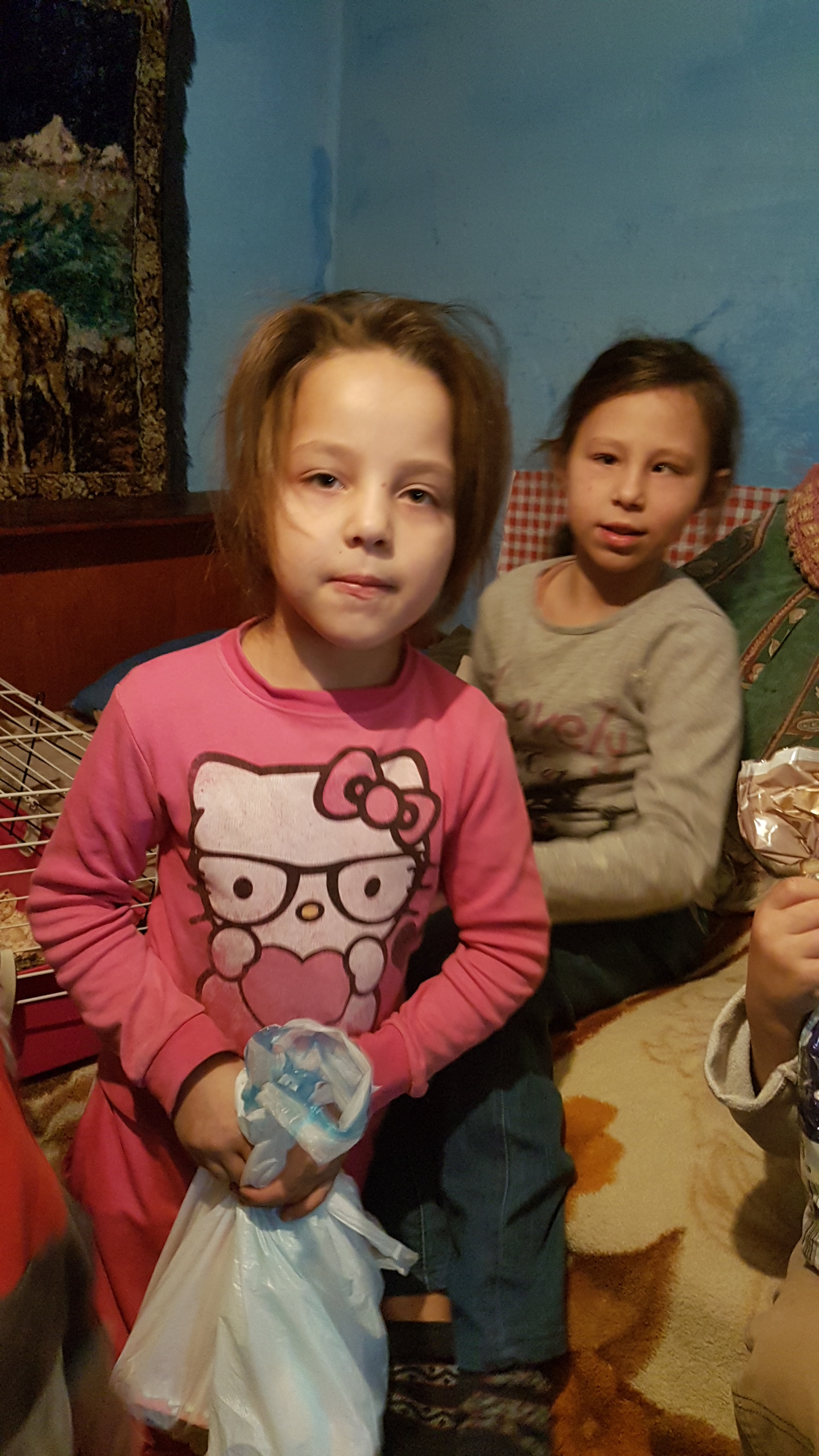 Reacția unor copii sărmani care au primit cadou un porcușor de Guineea: ”Wow, un iepure!”