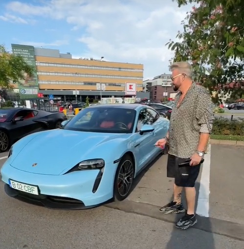 Câte mașini are Cătălin Botezatu. A fost surprins cu un Porsche Taycan de 200.000 de euro: „Am folosit Audi, Porsche, Ferrari, Rolls, Bentley”