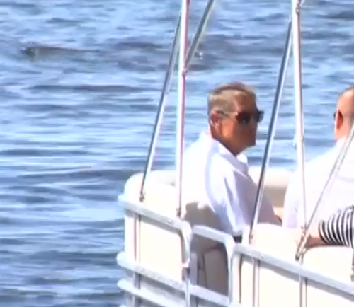 Klaus Iohannis, în vizită în Delta Dunării. Șeful statului și soția sa, Carmen, au făcut o plimbare cu barca