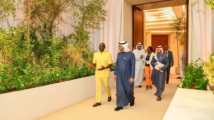 President William Ruto of Kenya, and Sheikh Mohamed bin Zayed Al Nahyan, President of the United Arab Emirates