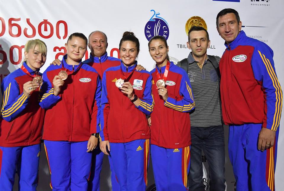 Primire de gală pentru medaliatele cu bronz la spadă la Campionatele Europene de scrimă / FOTO