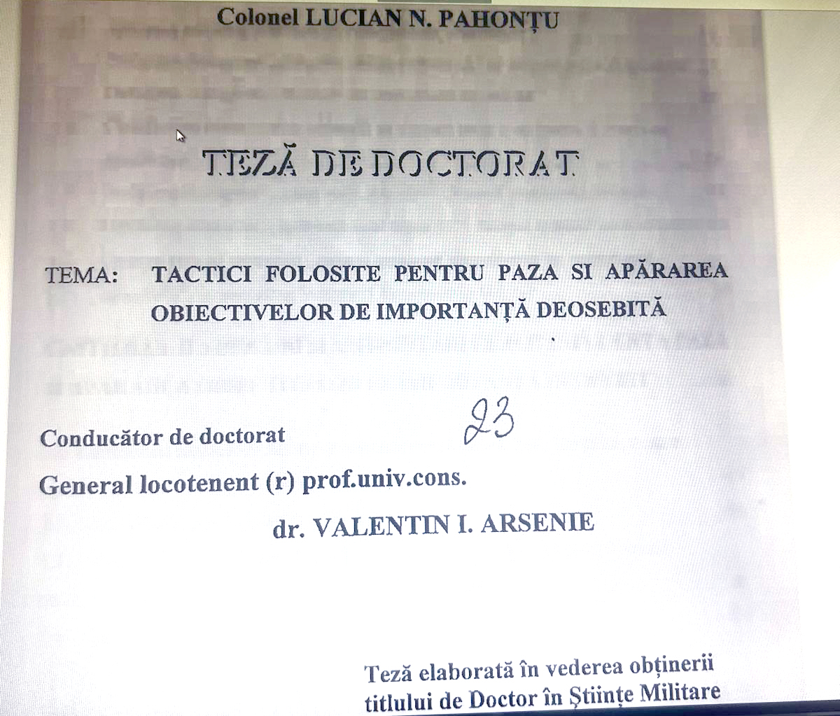 Libertatea prezintă pasaje din lucrarea de doctorat a șefului SPP Lucian Pahonțu, publicată în 2003. Istoric: „E în registrul mentalității lui Nicolae Ceaușescu, în care revoluționarii erau catalogați drept huligani”