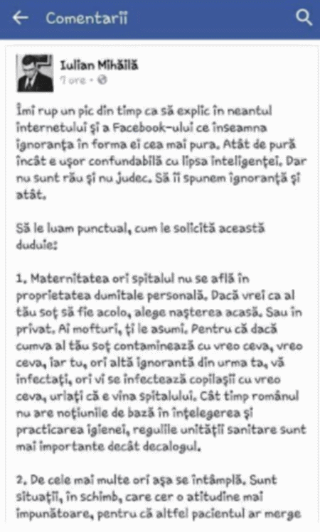 Un medic rezident jignește o viitoare mămică: ”Fofoloancă cu puroi”, ”După mintea ta, ar trebui să fii lasată să te rupi”