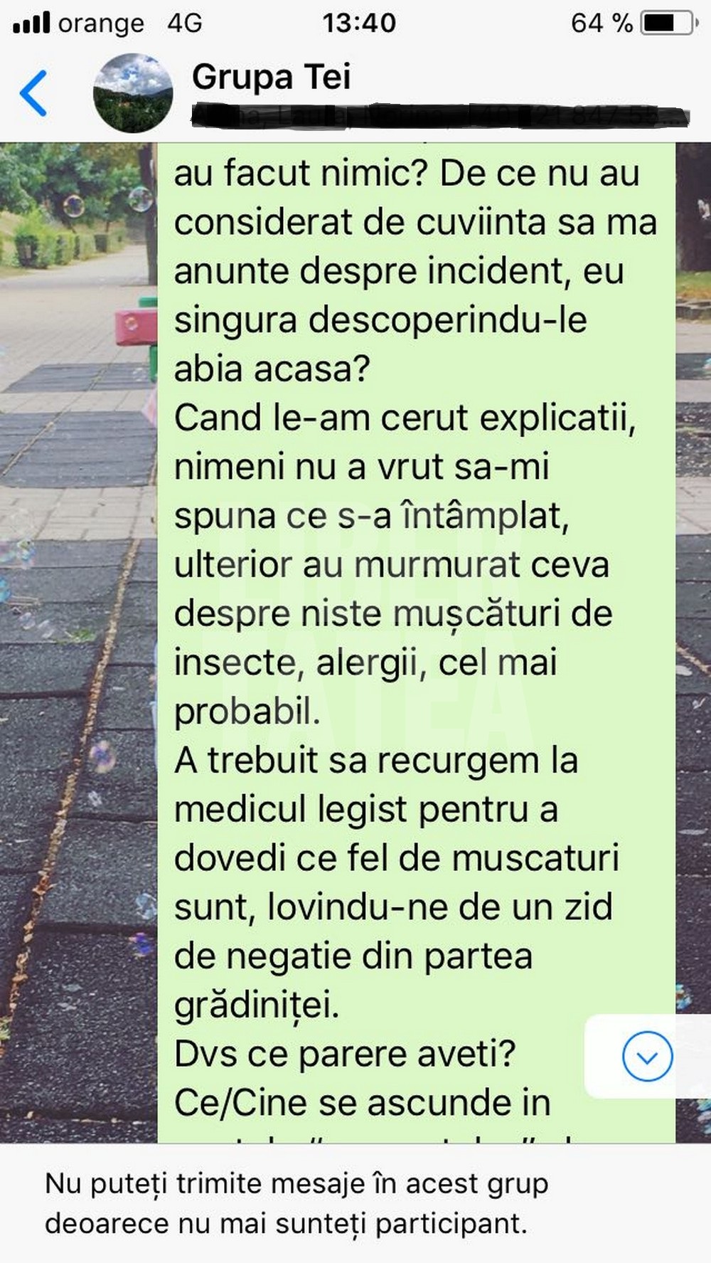EXCLUSIV / Copil de 1 an și 8 luni, mușcat violent la grădiniță. Copilul a rămas cu traume