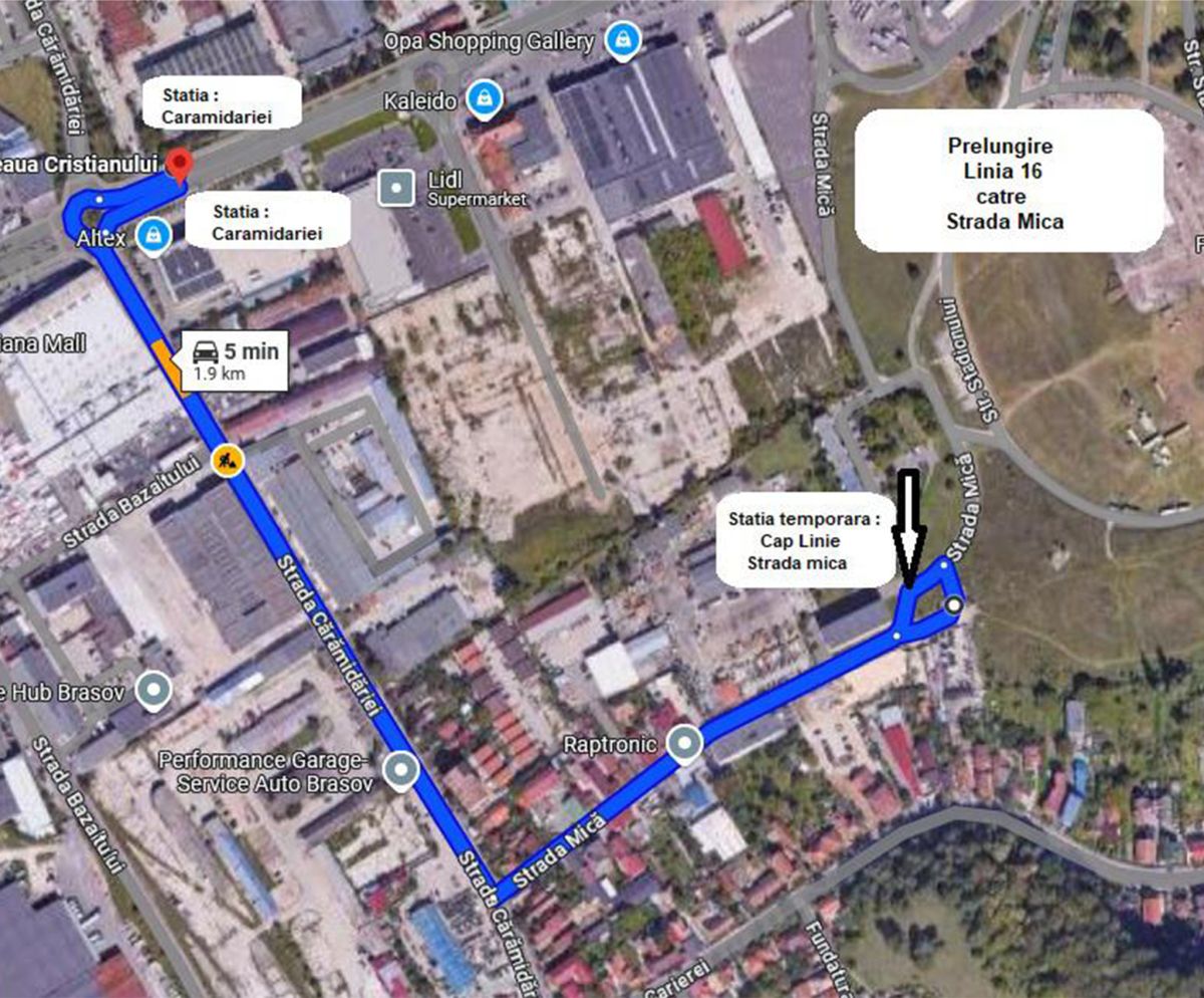 Schimbări la transportul în comun din Brașov. Linia 16 își prelungește traseul