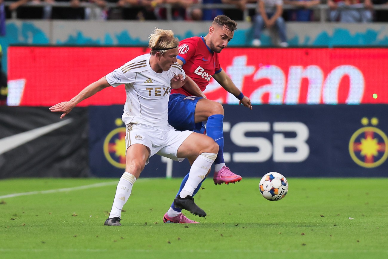 FCSB s-a calificat în grupa Europa League după ce a eliminat-o pe Aberdeen. Scoțienii au jucat în inferioritate în repriza secundă