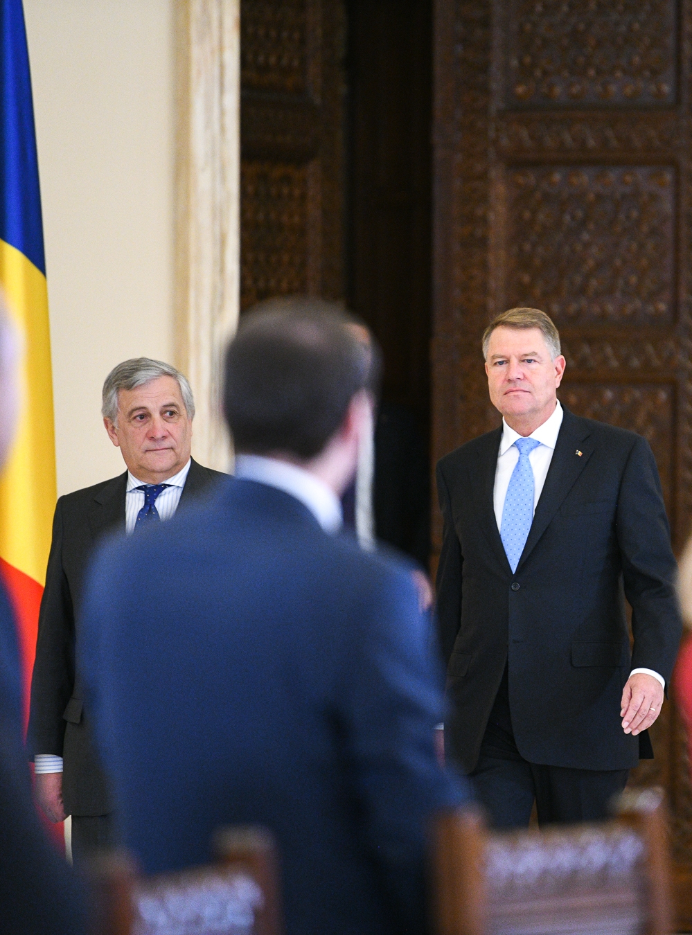 FOTO. Preşedintele Klaus Iohannis l-a primit pe Antonio Tajani la Cotroceni. Preşedintele PE: "Dumneavoastră aveţi un rol foarte important pentru noi"