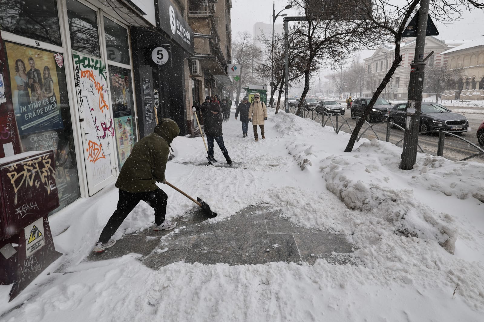 Codul galben de ninsori și viscol a făcut prăpăd în mai multe județe: copaci rupți și mașini distruse în București, drumuri închise sau restricționate în 16 județe | VIDEO