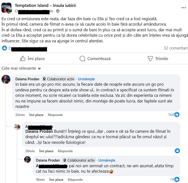 Daiana Prodan, fostă concurentă Insula Iubirii, dezvăluiri din contractul semnat cu Antena 1, după ce a văzut scenele intime cu Teo Costache și Ella Vișan: „Vă spun din experiență”