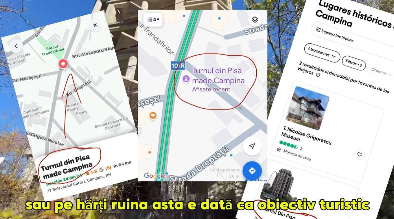 Dan Negru a mers să vadă „Turnul din Pisa made în Câmpina”. Ce a descoperit când a ajuns la locație: „Fraierii nu dispar, doar se transformă”