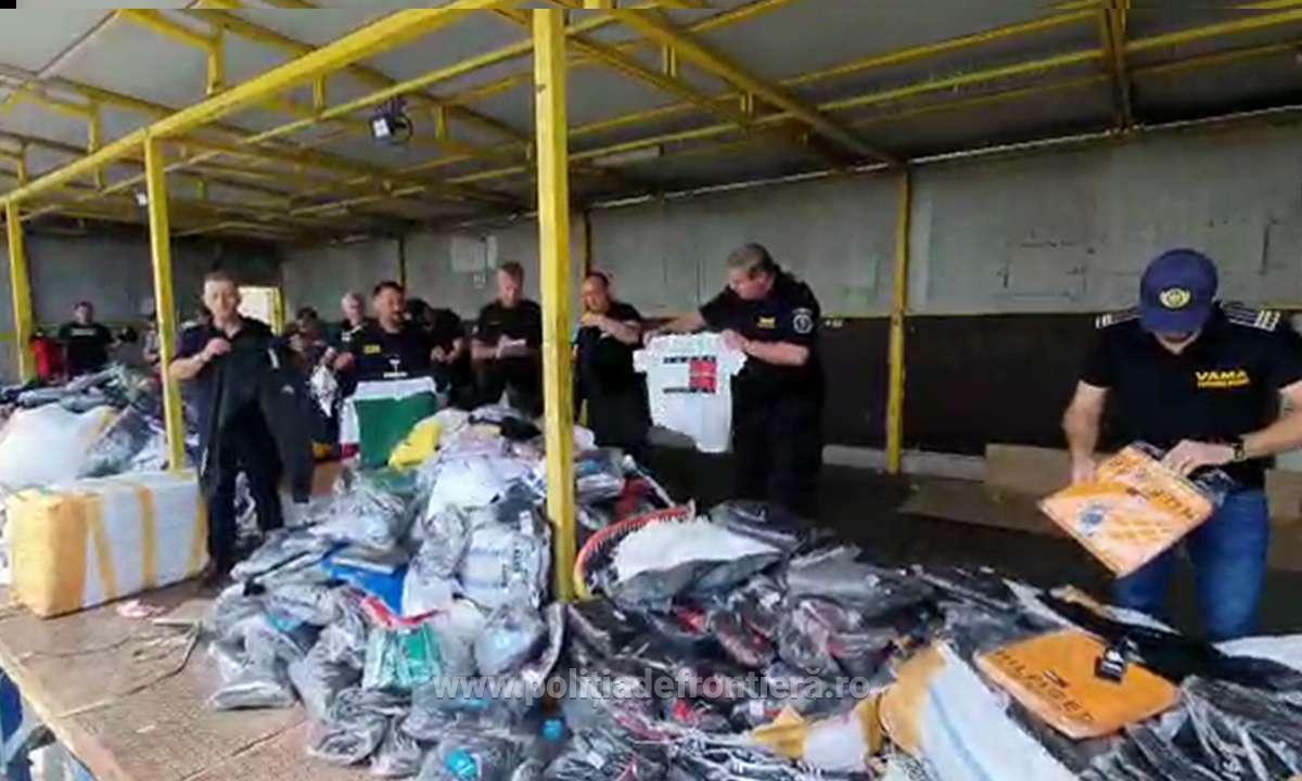 Un șofer român a încercat să aducă în țară haine contrafăcute, în valoare de un milion de euro. Marfa a fost confiscată