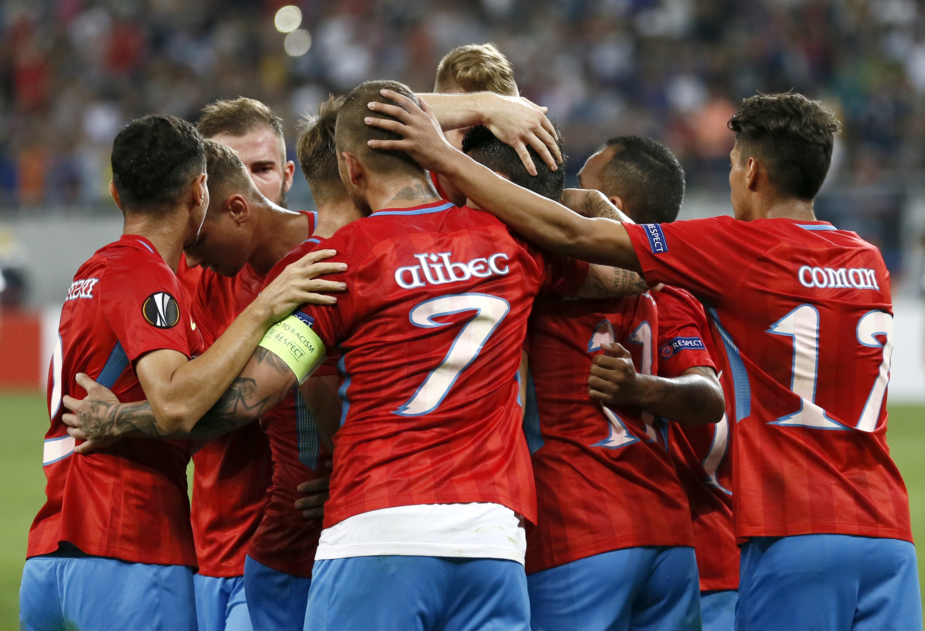 Liga Europa, FCSB - Viktoria Plzen 3-0. Seară glorioasă. Se ridică steaua lui Dică. Dublă de efect pentru Budescu. Trupa lui Becali, liderul Grupei G