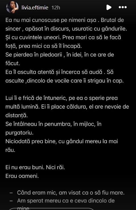 Mesajul transmis de Livia la un an de la divorțul de Cătălin Bordea. „Câteodată îți vine să mori. Doar pentru că nu ești niciodată de ajuns”