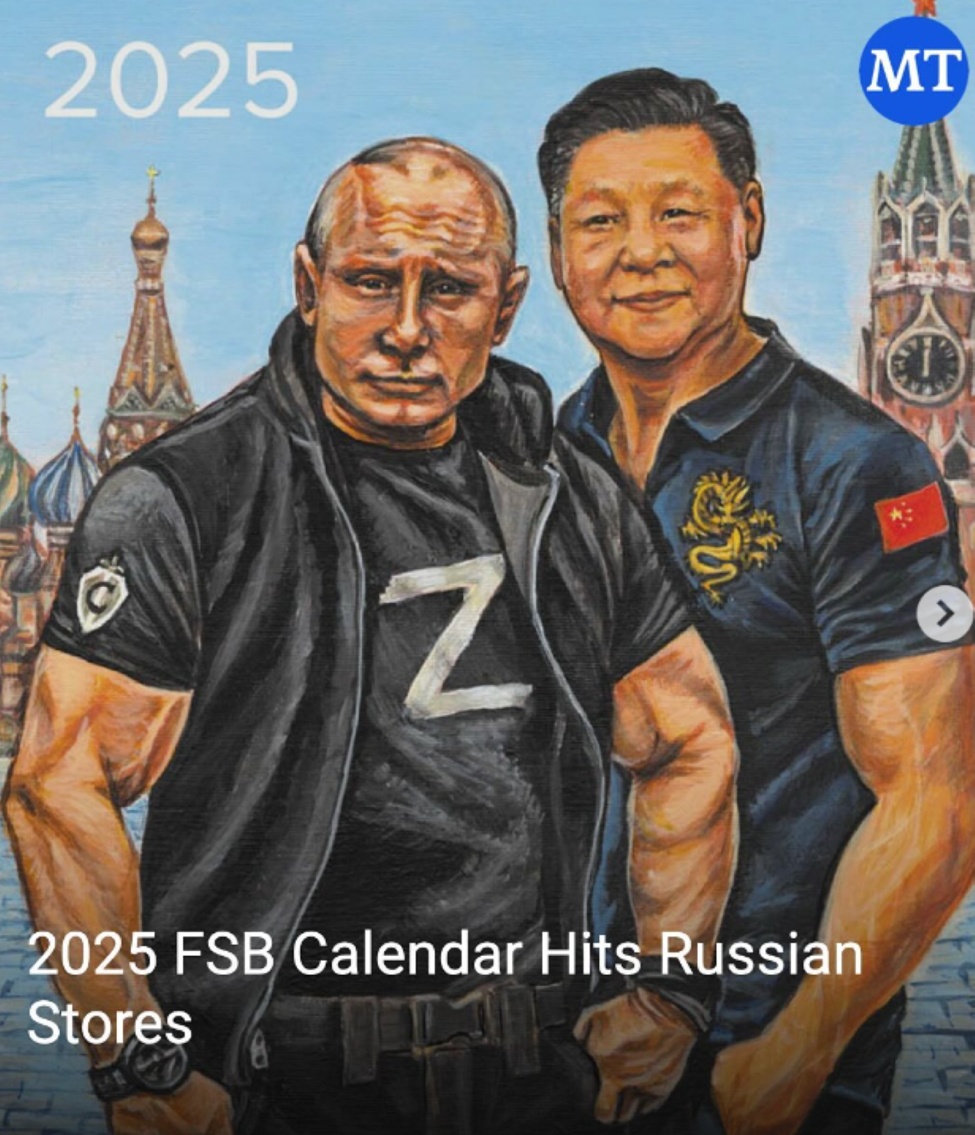 Vladimir Putin apare din nou pe coperta calendarului FSB, acum lângă Xi Jinping: „Horror în fiecare lună”