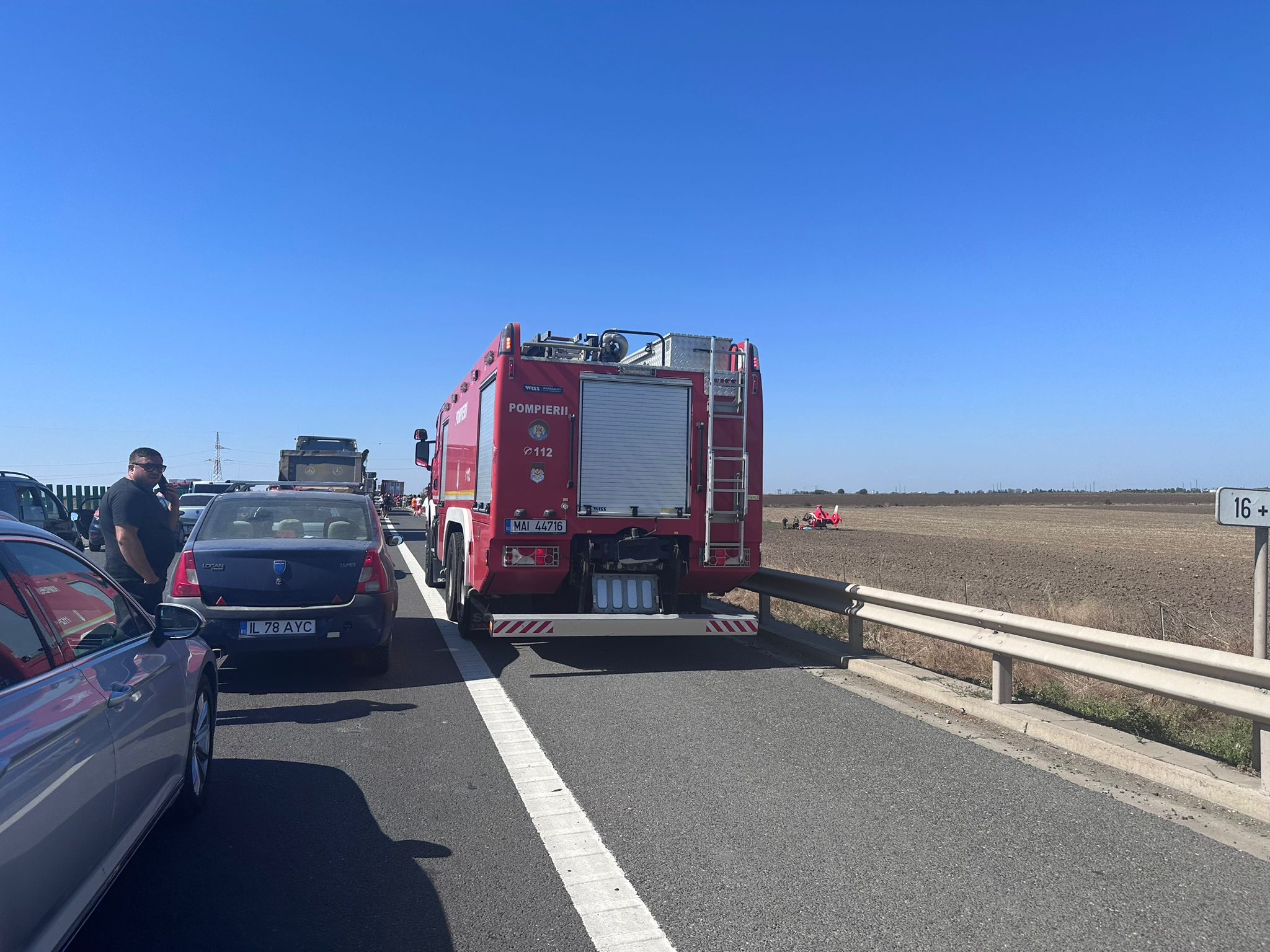 Accident grav pe A4 Ovidiu-Agigea. Mai multe persoane au fost rănite, una este în stare gravă. A fost activat Planul Roșu