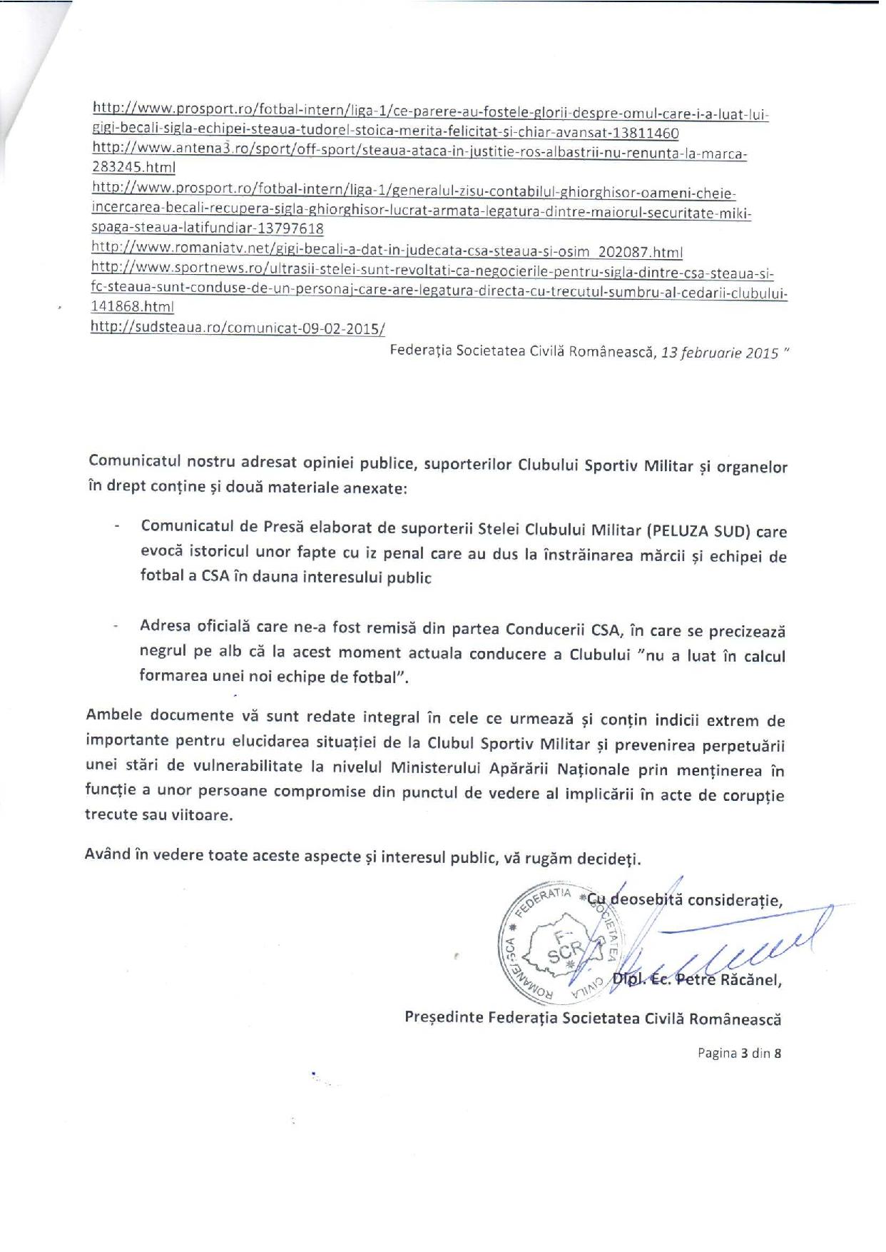 Președintele CSA Steaua ignoră ordinul ministrului Apărării
