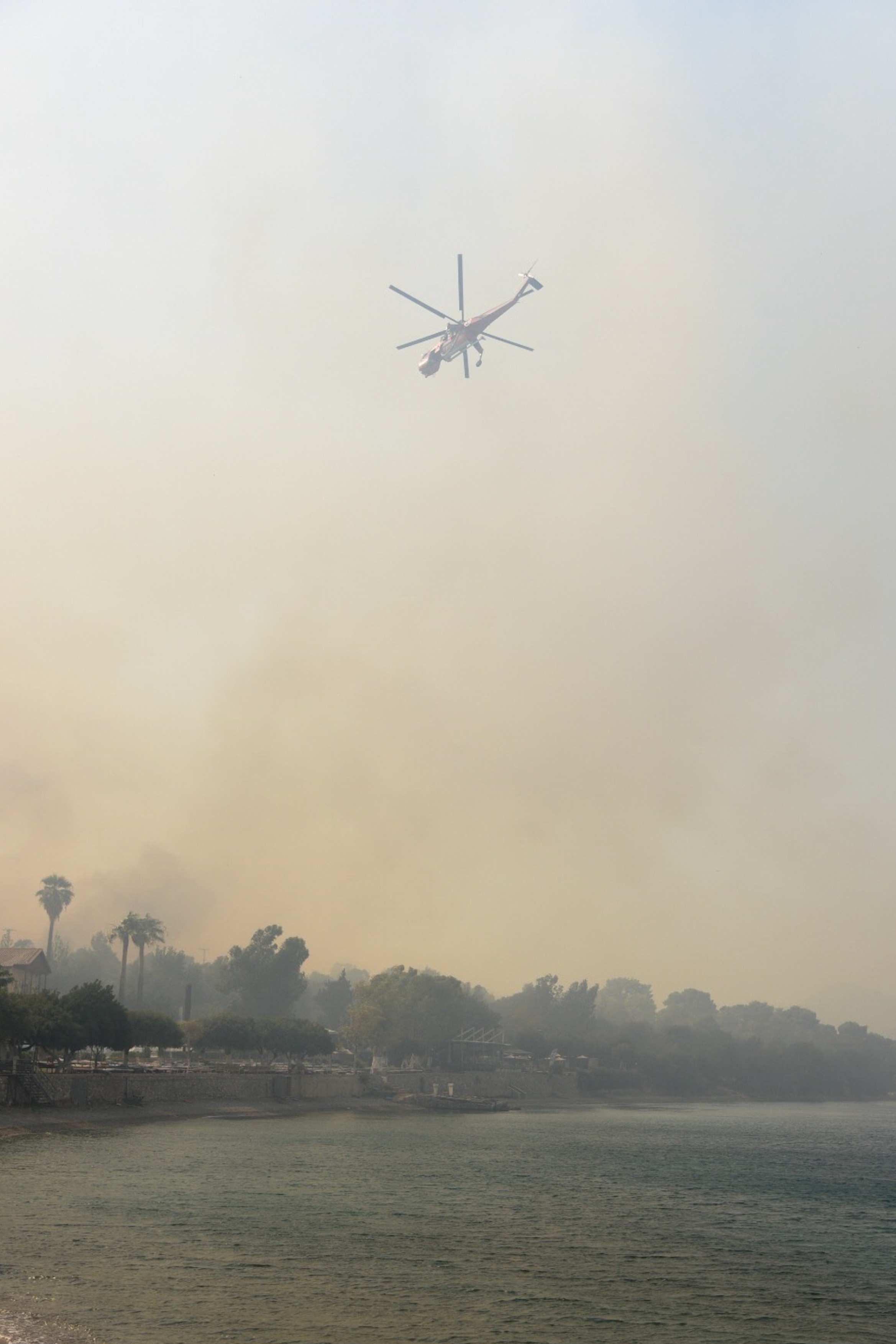 Incendiu puternic în peninsula grecească Peloponez. Locuitorii din patru sate, evacuați