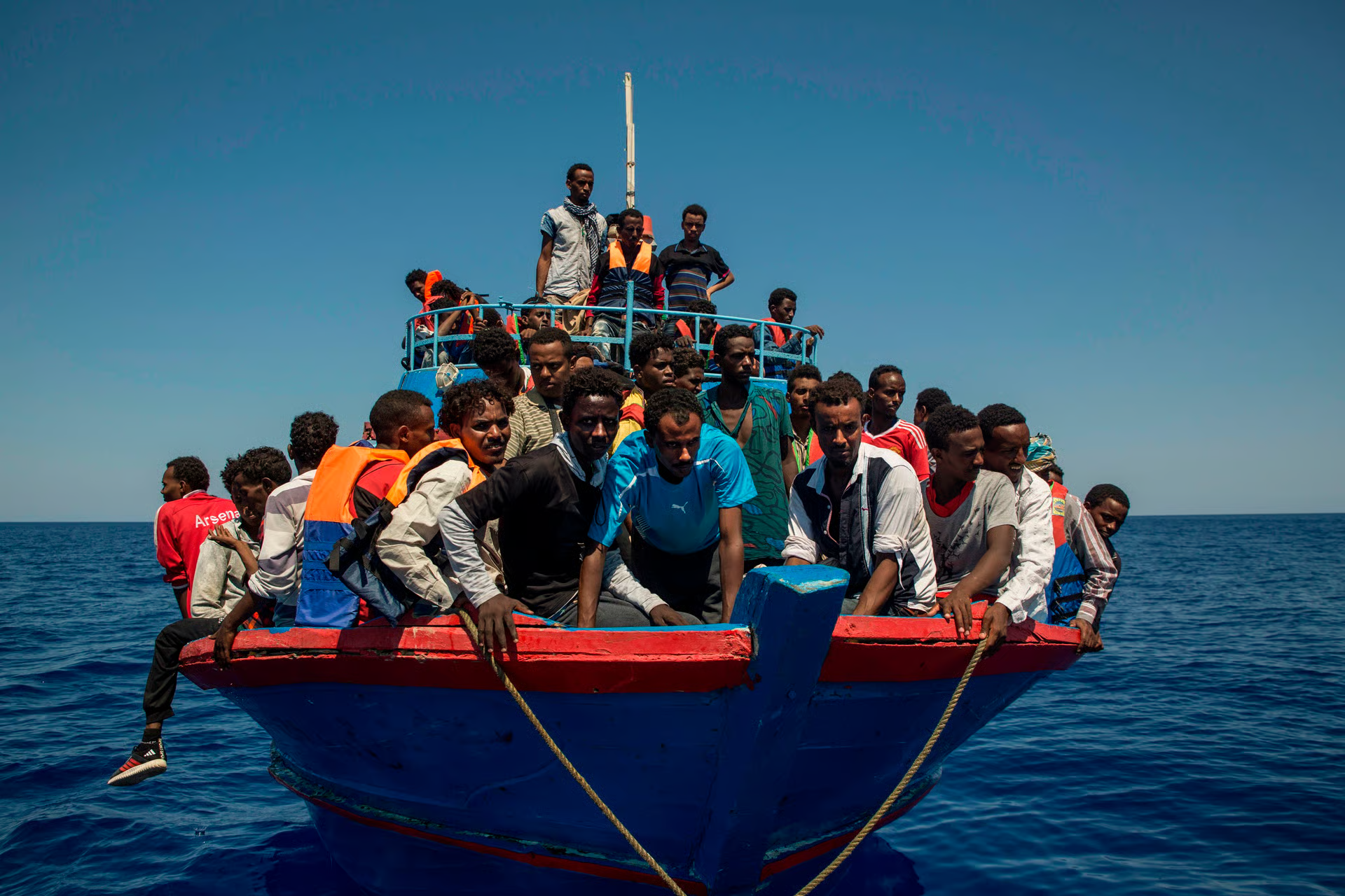  Migrants continue to make the perilous sea crossing from Libya to Europe. Angelos Tzortzinis/AFP via Getty Images