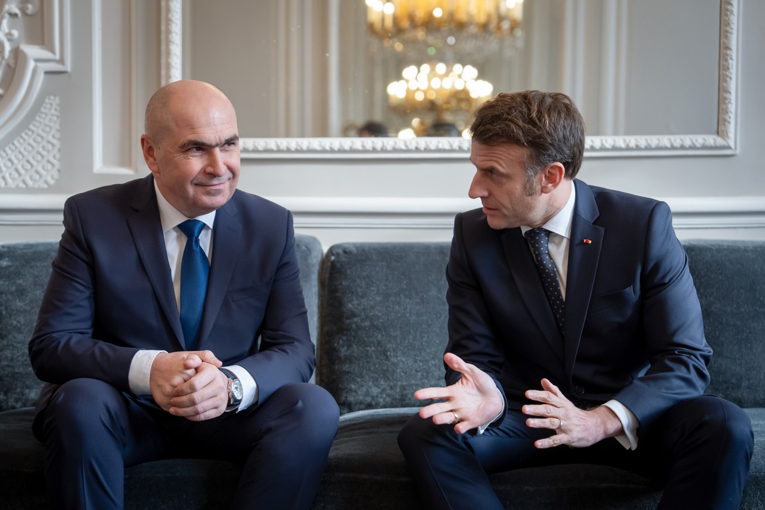 Ilie Bolojan, după discuțiile de la Paris cu Emmanuel Macron și videoconferința cu liderii europeni: „Suntem în vremuri dificile. Vrem o pace justă în Ucraina”