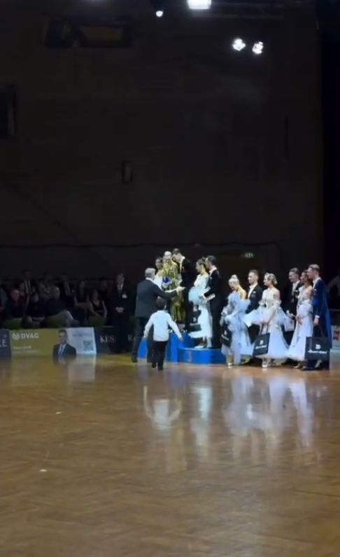 Rareș Cojoc, imagini emoționante la German Open Championships. Dansatorul a fost îmbrățișat pe podium de fiul său