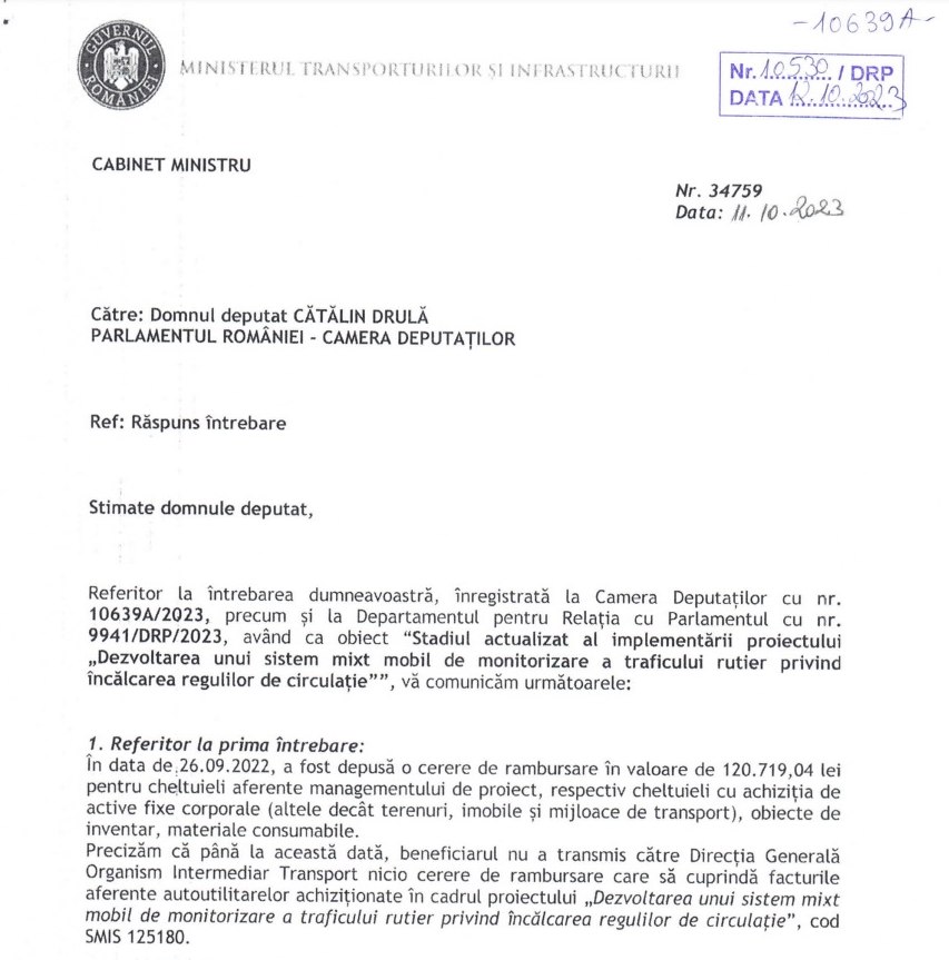 Drulă, noi acuzații la Bode în achiziţia BMW-urilor de către Poliție: „Documentele arată că s-a restrâns libera concurență”