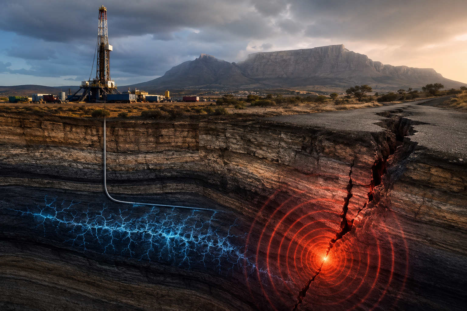 Scientists say unlocking South Africa’s massive 209 trillion cubic feet shale gas reserve may trigger new earthquake risks