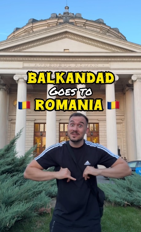 Cine e Miloš Nedeljkov, cunoscut drept Balkandad, care promovează România pe TikTok. A mâncat mici în Piața Obor și papanași în Centrul Vechi