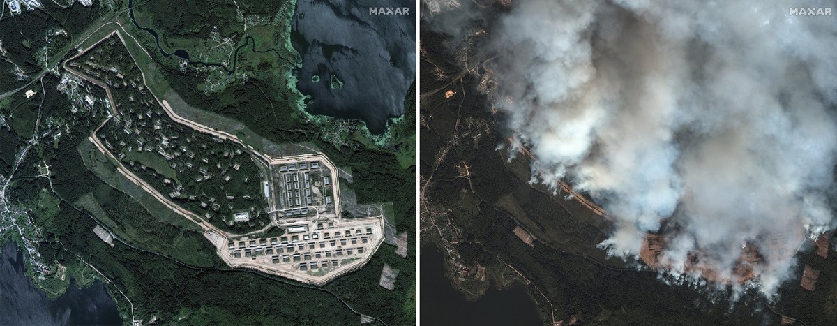 Cum arată acum depozitul rusesc de rachete care a mișcat seismografele când a explodat. Imagini din satelit