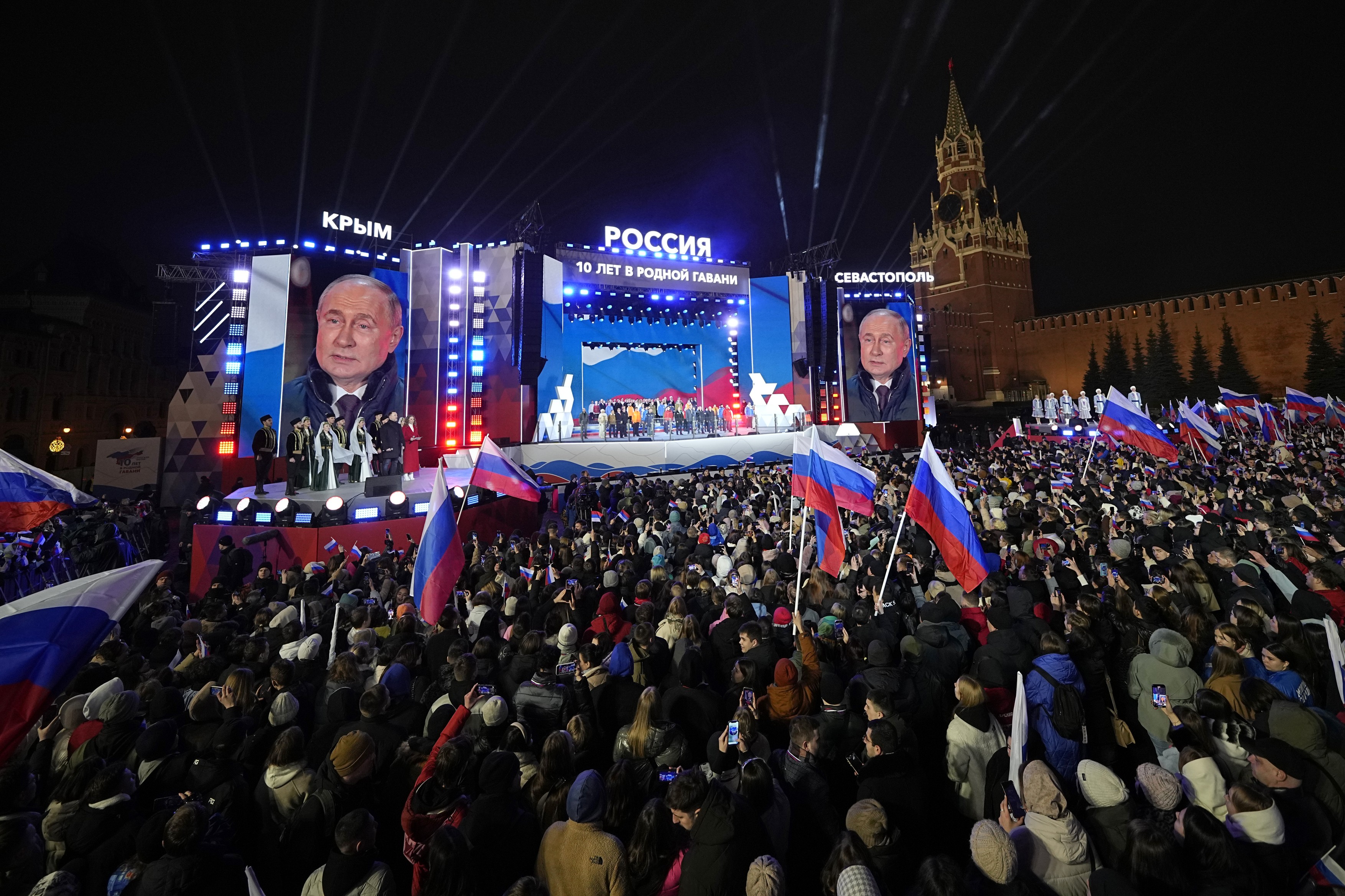 Putin, discurs în Piața Roșie, unde a sărbătorit realegerea sa și 10 ani de la anexarea Crimeei: „Crimeea s-a întors în portul natal”