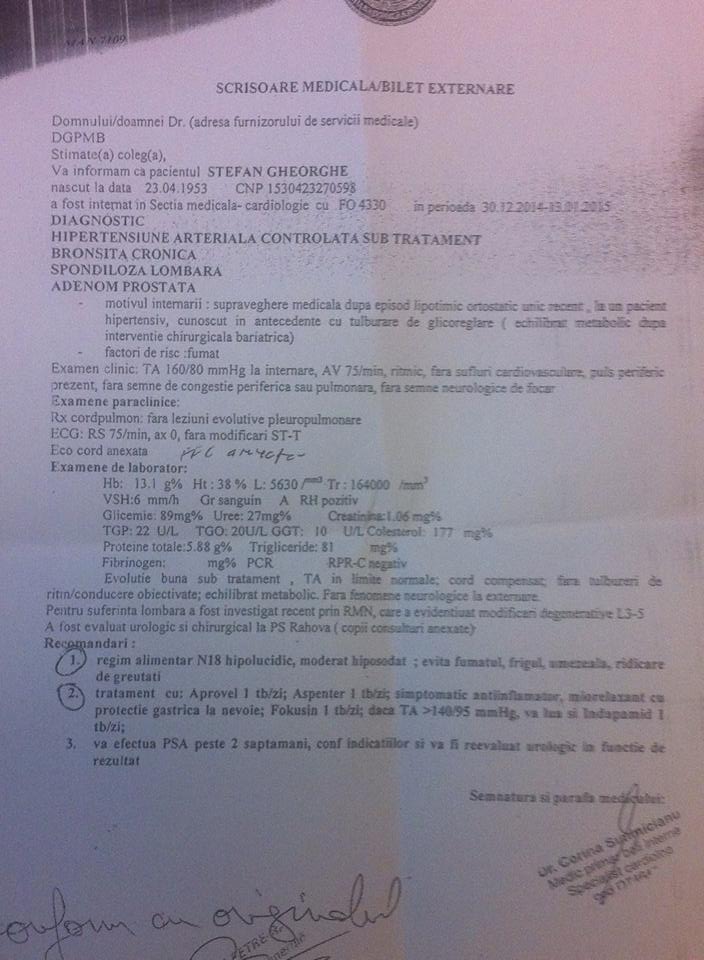 Gheorghe Ștefan are toate bolile din lume! Cum vrea să scape de pușcărie! / ACTE