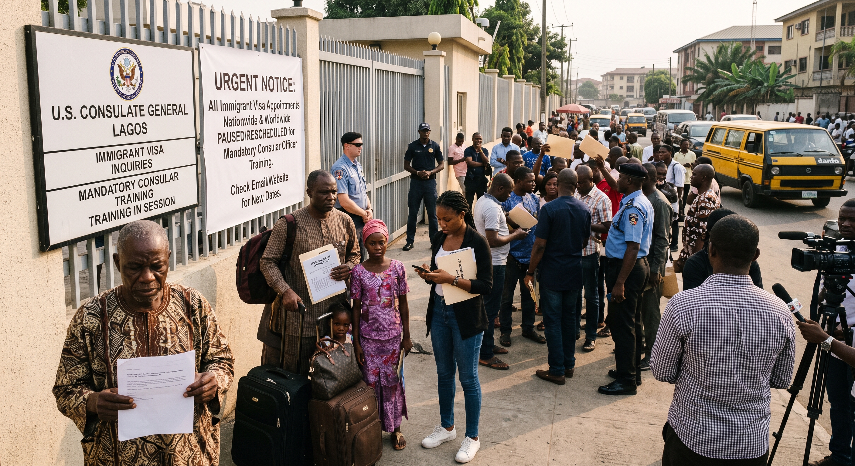 The new appointment disruption comes days after a federal court overturned an immigrant-visa freeze covering nationals of 26 African countries.[Gemini Generated Image]